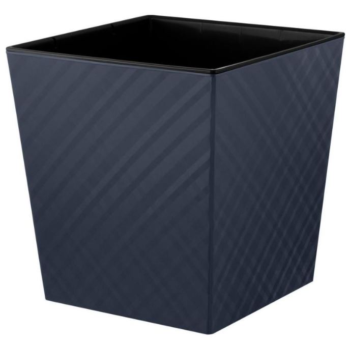 Горшок для цветов InGreen Manhattan CUBE 301 х 301 мм, 22 л c дренажной вставкой вулканический серый